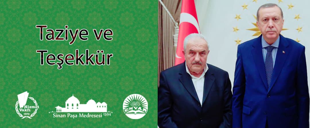 TAZİYE VE TEŞEKKÜR