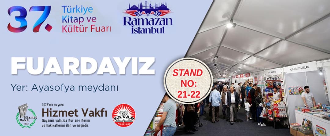 37. Türkiye Kitap ve Kültür Fuarı Standımıza Davet Ediyoruz