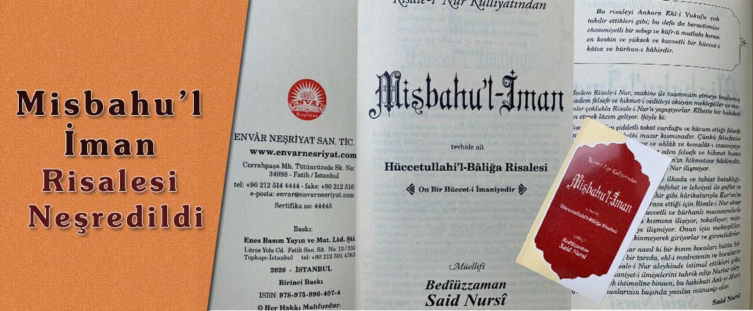 Misbahu’l İman Risalesi Neşredildi